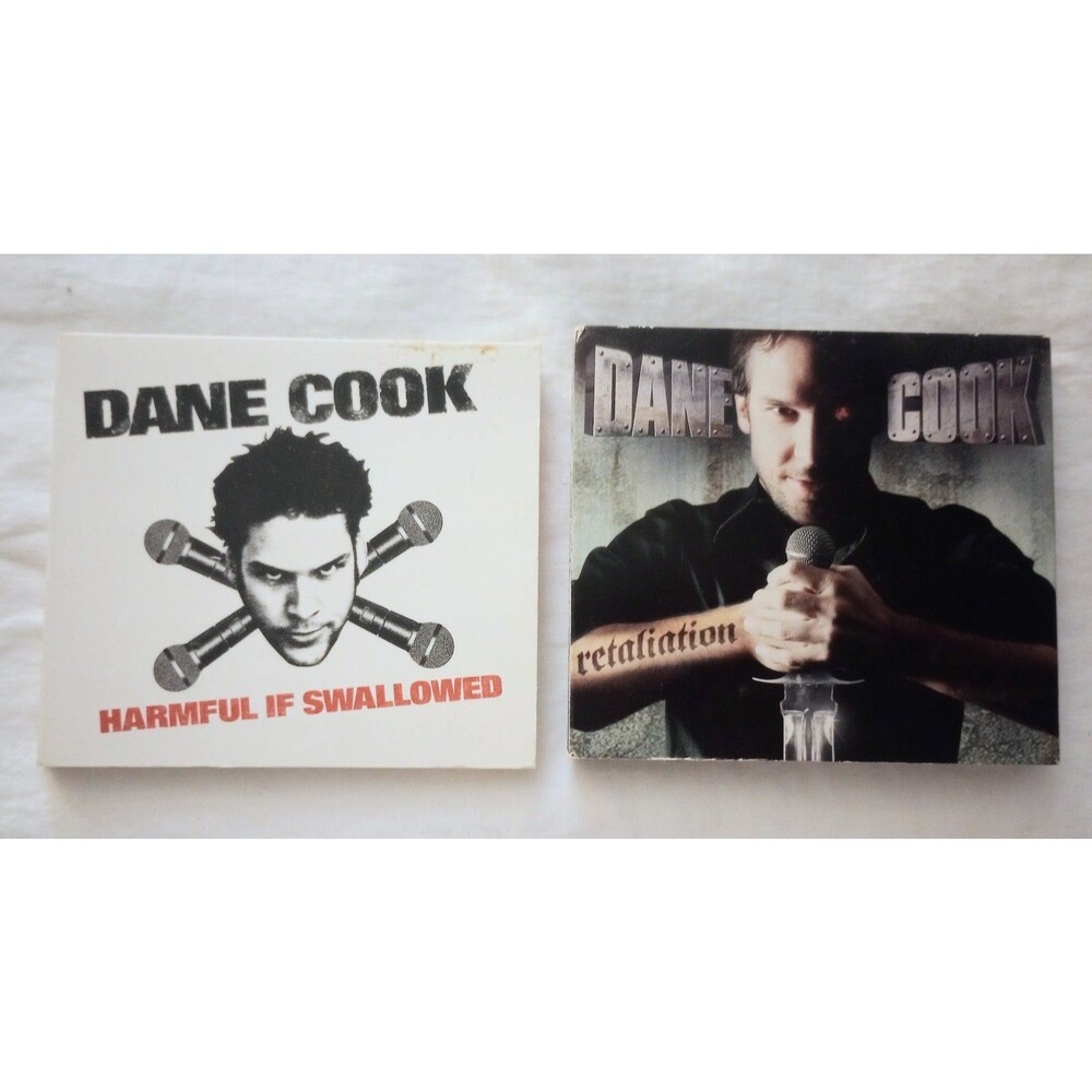 Dane Cook Harmful If Swallowed & Retaliation CD Disc Sets